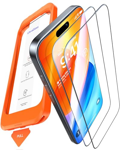 UltraGlass UNBREAK TOP 9H+ Armor for iPhone 14 Pro Max Screen Protector [NO.1 Military Grade Shatterproof] Screen Protector 14 Pro Max Tempered Glass [Longest Durable] Full Edge Coverage, 2 Pack