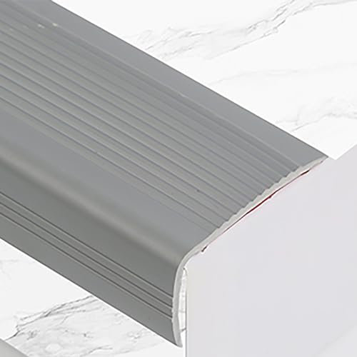 Selbstklebende Treppenkantenprofil Treppenstufen Aus Gummi PVC, wasserdicht Treppenstufe Kantenschutz, Outdoor Feuerfest Anti-Rutsch-Treppenkante, Innenbereich rutschfeste Gummistufen Treppenkante. (