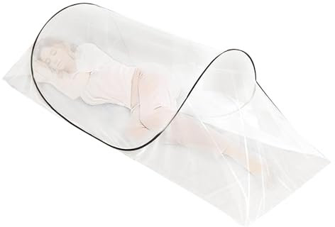 Zanzariera – Zanzariera Pieghevole per Letto Singolo | Zanzariera da Campeggio | Pop-up Zanzariera Letto | Utilizzato per casa, scuola, viaggi, Adatto per letto singolo