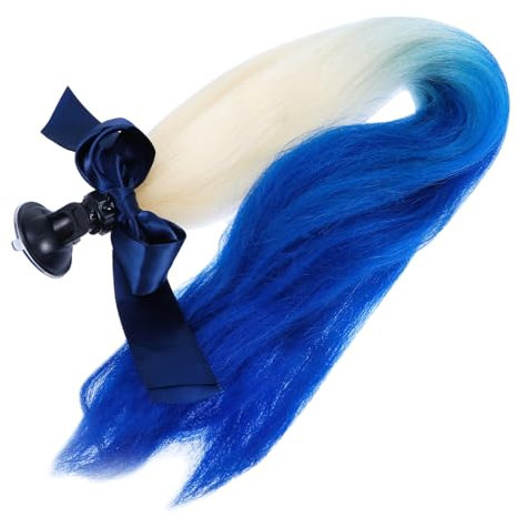 FELTECHELECTR Zopfperücke Helm Ornament Wiederverwendbar Motorrad Helm Accessoire Dekoration Für Fast Jeden Helmtyp Umweltfreundliches Material Sicher Und Langlebig Unisex Geeignet Für Frauen Mä