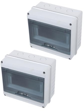 DIYEAH Wetterfeste Verteilerbox Aufputz Sicherungskasten Mit Transparentem Fenster Robustes Kunststoffgehäuse Für Außenbereich Kompakte Schutzbox Für Stromverteilung Und Flexible Anwendun