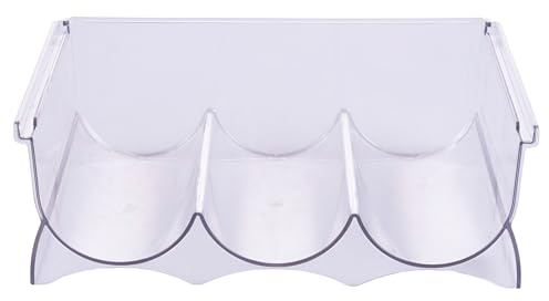 Galileo Portabottiglie da frigo 29,4x20,6x10 cm 3 vani, in plastica PET, trasparente, Sìordine