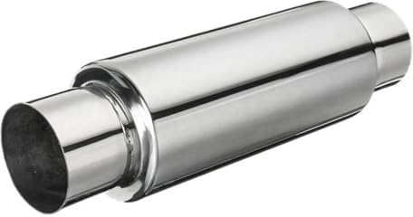 Escape Para Coche Silenciador De Escape Para Automóvil Entrada 25 Pulgadas Acero Inoxidable Resonador Universal 12 Largo Rendimiento Silenciador