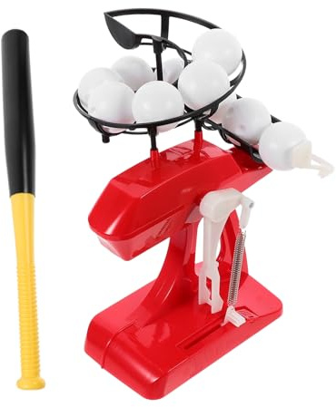ZUNOXAZ Giocattolo Baseball Automatico con Lanciatore Sicuro e Bat in Materiale Resistente per Uso Interno Esterno Colore Casuale Colore Casuale