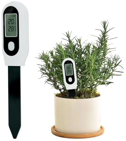 Mcbazel Tester Zigbee per umidità del Suolo, Temperatura e Luce con Display Digitale, Sensore Accurato per Piante da Interno, Sensore Intelligente per Piante da Vaso, Agricoltura, Piante, Giardini
