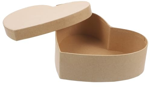 PAMINGONO Herzförmige Geschenkbox aus Kraftpapier DIY Verpackungskarton für Valentinstag Leichte Aufbewahrungsbox Tragbare Geschenkschachtel für Blumen und Süßigkeiten