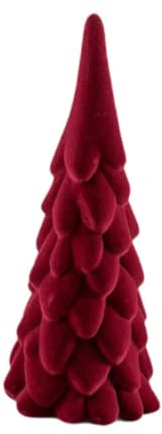 BOKIOESDE Tischweihnachtsbaum Statue, einzigartiges Deko aus Keramik, verleiht Weihnachtsfeiern eine warme und festliche Atmosphäre. Kleine Miniatur, Rot, 10 x 25 cm, Mehrlagig