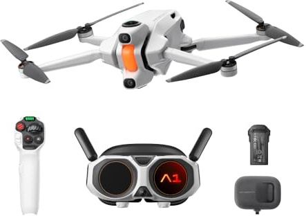 Antigravity A1 – 8K 360°-Drohne für immersives Fliegen, kinderleichte Point-to-Fly-Bewegungssteuerung, Hindernisvermeidung, 249 g & einklappbar, Deep Track, Auto-Rückflug, 10 km Reichweite, Auto-Edit | Kamera 8K, Immersive Brille, Point-to-Fly Motion Control, Anfänger, Hindernisvermeidung