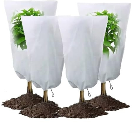 Rehoetom Copertura antigelo per piante in vaso, 200 x 240 cm, copertura per giardino invernale in tessuto non tessuto, in polipropilene resistente al freddo e traspirante, per ulivi (bianco)