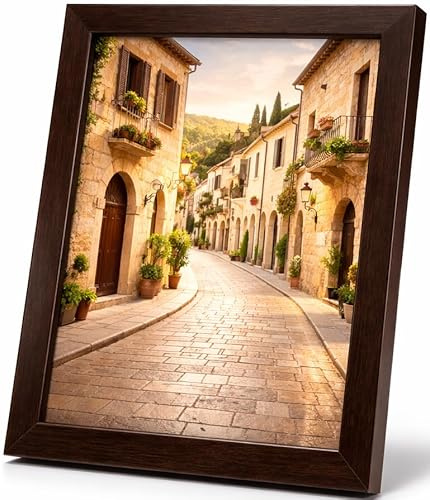 Abio Bilderrahmen MDF Acrylglas Fotorahmen Frame Posterrahmen für Fotos Bilder Poster Rustikal Posterrahmen (Bruan, 21x29,7cm A4)