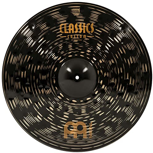 Meinl Cymbals Classics Custom Dark Plato Ride de 22 pulgadas (55,88cm) Platillos de Batería - Bronce B12, Acabado Oscuro (CC22DAR)