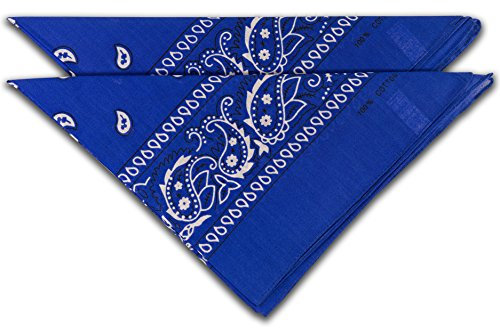 fashionchimp Nicki-Halstuch aus 100% Baumwolle im 2er Set, Unisex Bandana, AZO-Frei (Navy-Blau)