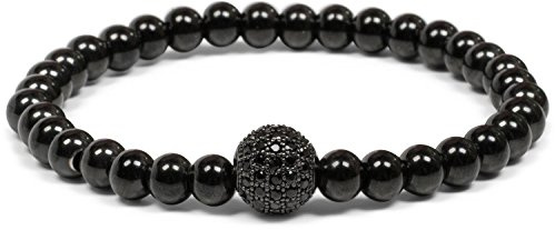 styleBREAKER Kugel Armband mit Strass besetzem Schmuck Charm, Gummizug, Kugelarmband, Damen 05040147