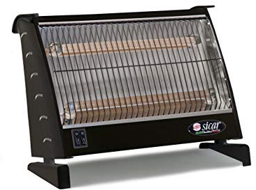 Stufa elettrica 2 candele steatite Sicar mod. S/62 colore nero