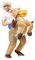 EONPOW Inflatable Costumes Halloween Adult Riding On Horse Dress for Men and Women
