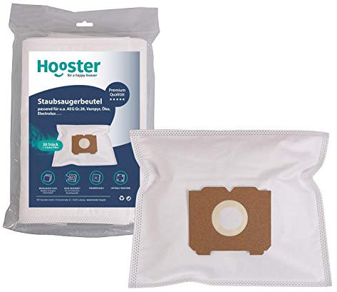 Hooster 20 Stück Staubsaugerbeutel passend für Progress Stuttgart PC 3922 / PC3922 / PC.3922 / PC/3922 / mit Feinstaubfilter