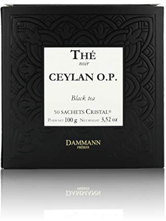 Dammann Ceylan O.P. - Thé noir supérieur de Ceylan, 50 sachets cristal - Dammann Frères