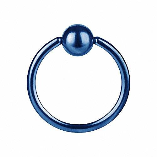 Taffstyle Piercing Chirurgenstahl BCR Klemmring mit Kugel für Ohr Nase Lippe Intim Brust Ring