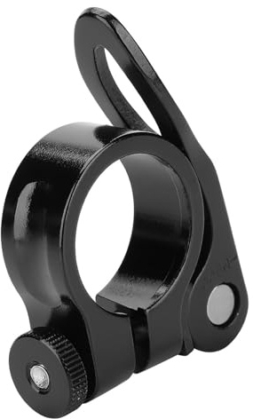 Fahrradsattelstützenklemme Mountainbike-Sattelrohrclip Aluminiumlegierung Schnellverschluss-Fahrradsattelstützenklemme für 25,4 mm Sattelstütze(schwarz)