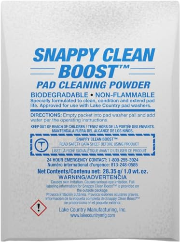 Snappy Cleaner Powder - Concentrated Pad Cleaning Powder Formula for Foam, Wool & Microfiber Pads. Removes wax and polish residue and extends pad life. (12 Pack)
