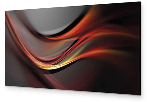 murando - Leinwandbild Welle schwarz rot, Schlafzimmer, Wohnzimmer, modern | Hochwertige Leinwand, sofort aufhängbar, ideal fürs Wohn- oder Schlafzimmer, wasserfest und lichtecht, langlebig, stilvoll