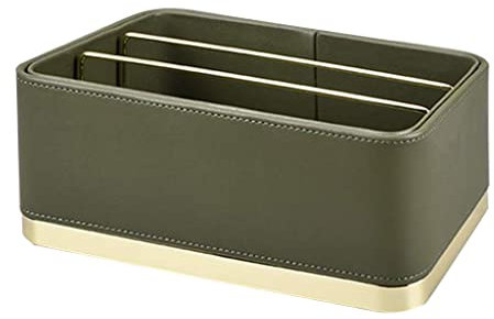 MTFBQ Vide Poche Entree Design Plateau Cuir Organisateur pour Clés, Boîte De Rangement Créative Protéger Et Ranger en Toute Sécurité Les Bagues Boucles D' Oreilles Montres, Trois Compartiments, Green