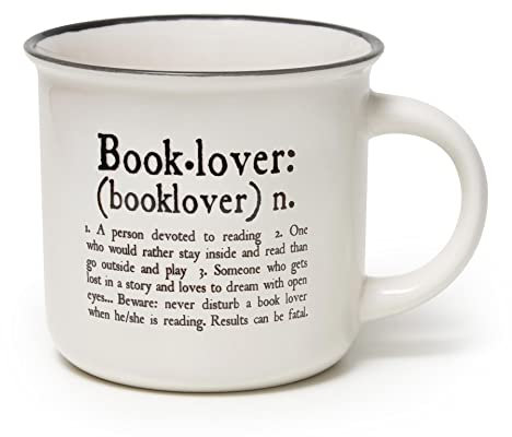 Legami - Cup Puccino, Tazza in Porcellana New Bone China, Tema Book Lover, Take a Break Collection, Capacità 350 ml, Lavabile in Lavastoviglie, Utilizzabile in Microonde