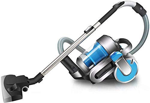 Samnuerly Aspiradora doméstica de bajo Ruido Aspiradora con Bolsa para el Polvo, 1600 W de Alta Potencia, Potencia, aspiradora multiciclónica, Cable de alimentación de 5 m, Azul