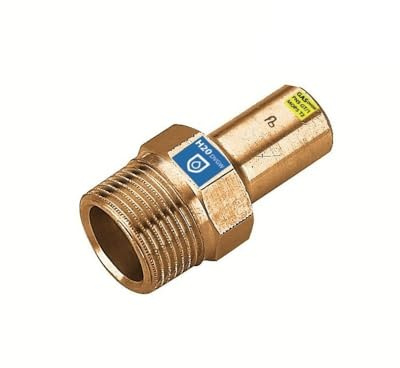 Sanpro Pressfitting Kupfer Einsteckstück mit Außengewinde, Größe V 15-1/2'' (Kupfer Gas Wasser Trinkwasser Heizung Sanitär Fittings Fitting Kupferleitung)
