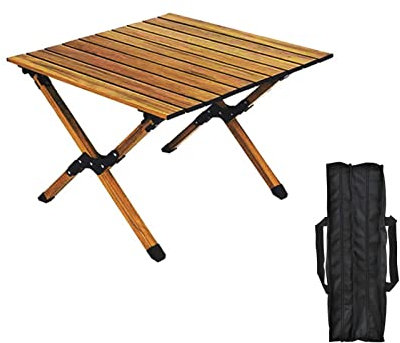 Yadlan Campingtisch mit StüHlen Klappbar Set, Camping Klapptisch Set mit 4 StüHlen, Picknicktisch Aluminium Hohe TragfäHigkeit Faltbar Tragbar Aufrollbare Campingtische für Picknick Kochen Garten