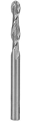 WZFC 3,175 Mm (1/8 Zoll) Schaft Spiral-Kugelfräser 2-schneidig CNC-Fräser,3,175x2x4x40mm