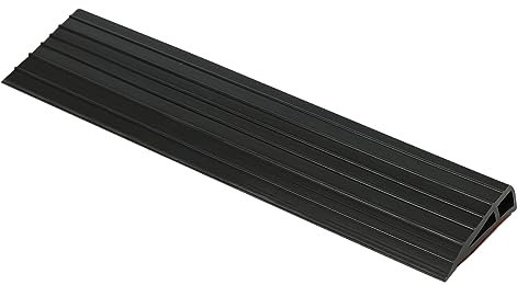 Yearninglife Door Threshold Ramp, Kerb Ramp, 100 cm Transition Profile, Non-Slip Ramp 2 cm High, Width: 8 cm, Suitable for Indoor and Outdoor Use, Bathroom, Door, Supermarket, Garage (Black)