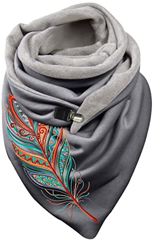 rtdgcv Dreieck Schal Damen Winter Warm Schlupfschal Damen Federdruck Baumwolle Winter warmer Schal mit Knöpfen Strickset Für Anfänger Schal Dreieckstuch Lange Stola