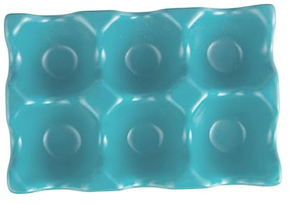 Gatuida Portauovo in Ceramica Elegante 6 Griglie per Conservazione Organizzata in Cucina, Resistente a Urti e Antiscivolo, per Riporre Uova in Frigorifero