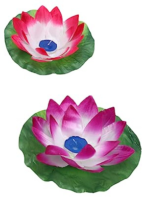 MAGICLULU 3pezzi Lampade Di Lotus Aromatiche Candele Galleggianti Stile Fiore Loto Aromatico Rosa Rosso Per Decorazioni Di Eventi e Fotografia