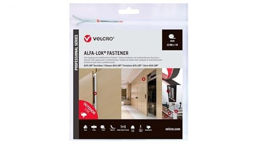 Cinta adhesiva doble cara Velcro alfa-lok negro 25 mm x 1 m