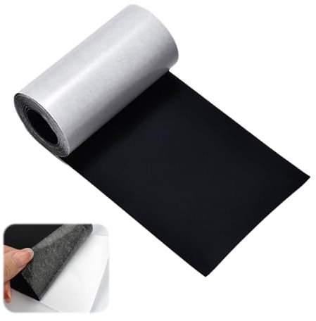 Nylon Reparaturflicken Selbstklebend, 7.6x200 cm Nylon Reparatur Patches Schwarz, Wasserdichte Flicken Rollen für Daunenjacke, Textilflicken Selbstklebende Stoffflicken für Kleidung, Zelte und Taschen