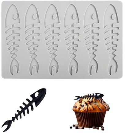 WakiHong Fischgräten Silikonform,Backdekoration Werkzeug Küchenprägung | Spitzen Fondant Formen Kuchen für Fondant,Schokolade,Zuckerpaste (10.9*16cm,Lebensmittelecht,Spitzenmuster)