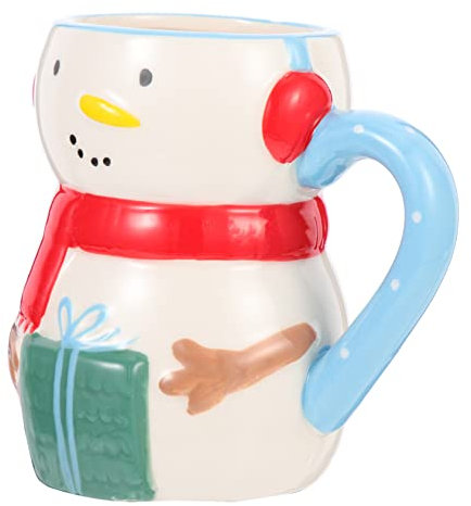 Alipis 2stücke Weihnachtskaffeetasse Mit Schneemann-design Große Keramikbecher Für Wasser Kaffee Und Milch Für Festlichkeiten Und Täglichen Gebrauch Komfortabler Griff