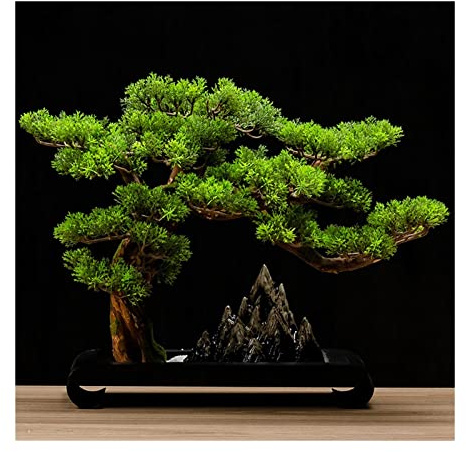 Künstliche Bonsai Künstlicher Bonsai-Baum, Holzsimulation, große Willkommens-Kiefer, gefälschte Berg-Bonsai-Pflanzen, Zen-Ornamente for Zuhause, Büro, Innendekoration Kunstbaum Bonsai(Klein)