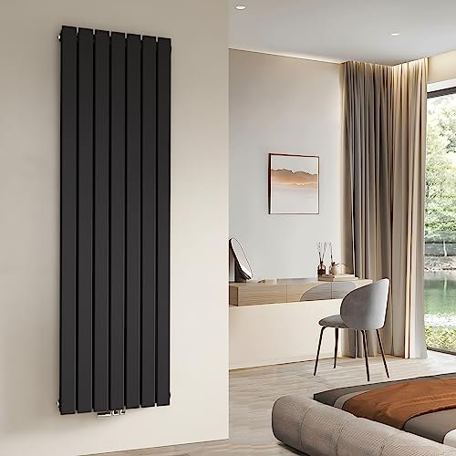 Radiateurs de Salle de Bain Radiateur Plat Vertical 1800x540mm Anthracite Radiateur Panneau Double Couche Plat Connexion Centrale 1949 Watt Chauffage