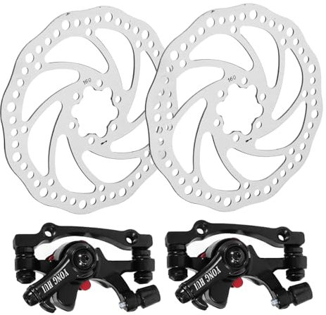 Milisten 1 Pair of Mechanical Bike Disc Brake Kit with Front & Rear Disc Rotors for Mountain Biking Durable Brake Pads for Enhanced Stopping Power