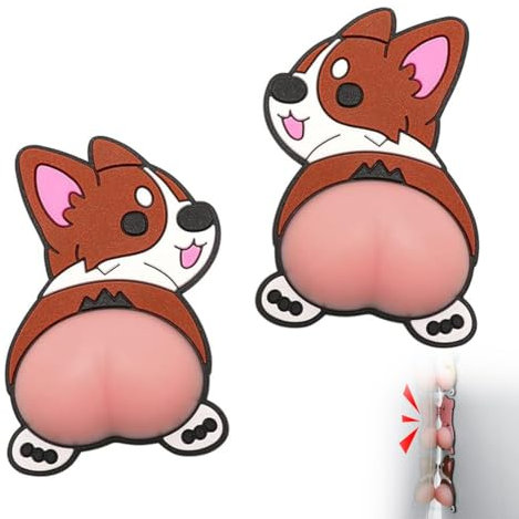 TEOZBLU 2 Pezzi Fermaporta Maniglia a Muro, Fermaporta Paraurti da Parete, Può essere applicato anche alle portiere e agli specchietti delle auto