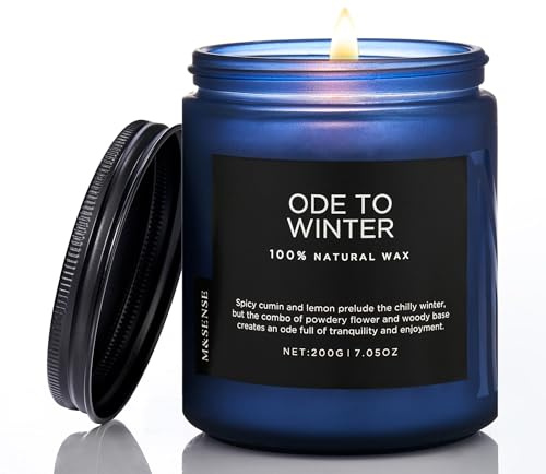 M&SENSE Duftkerze im Glas – Sojawachskerze Vanillecreme 200g | Süßer und Warmer Duft | 50 Stunden Brenndauer | Natürliche Kerze für gemütliche Atmosphäre und Entspannung