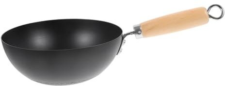 Agashi Mini Sartén de Hierro sin Revestimiento Sartenes Sartenes de Cocina Accesorios Parasilios de Cocina Wok Wok para Estufas Wok Wok Pequeño