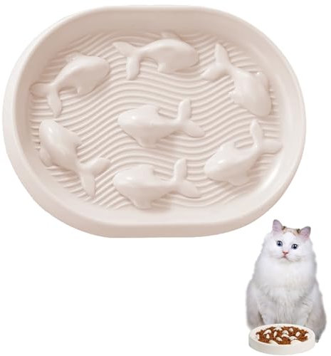 Cat Slow Feeder Bowl,Anti Gulping Slow Feeder Cat Bowl,Slow Eating Cat Bowls,Puzzle Feeder for Cat Kitty Dog Puppy