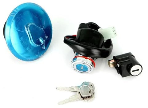 YDYBDA 1 Set Für S&uzuki GN 125 125cc Motorrad-Zündschalter 6-adrige Tankdeckelabdeckung Lenkradschloss