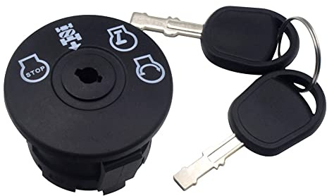 JANZU Interrupteur D'Allumage 4 Positions avec Clé pour Tracteur Tondeuse à Gazon Autoporté 193350 532193350