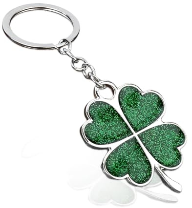 YUZNA Trèfle à 4 Feuilles,1 pièce,Bonheur Chance Naturelle,Cadeau d'Encouragement ou de Persévérance,Pendentif,Coccinelle,Ornement,Saint Valentin,Mariage,Anniversaire,Fête,Nouvel An (Vert)