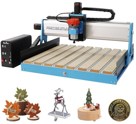 CNC Router Machine PreciseaMax PRO 23 Closed-Loop Stepper Motor Engraver with 710W Trim Router Spindle, Ball Screw Milling Machine,600x500x105mm,Wood Metal Acrylic Cutting Milling,GRBL Control